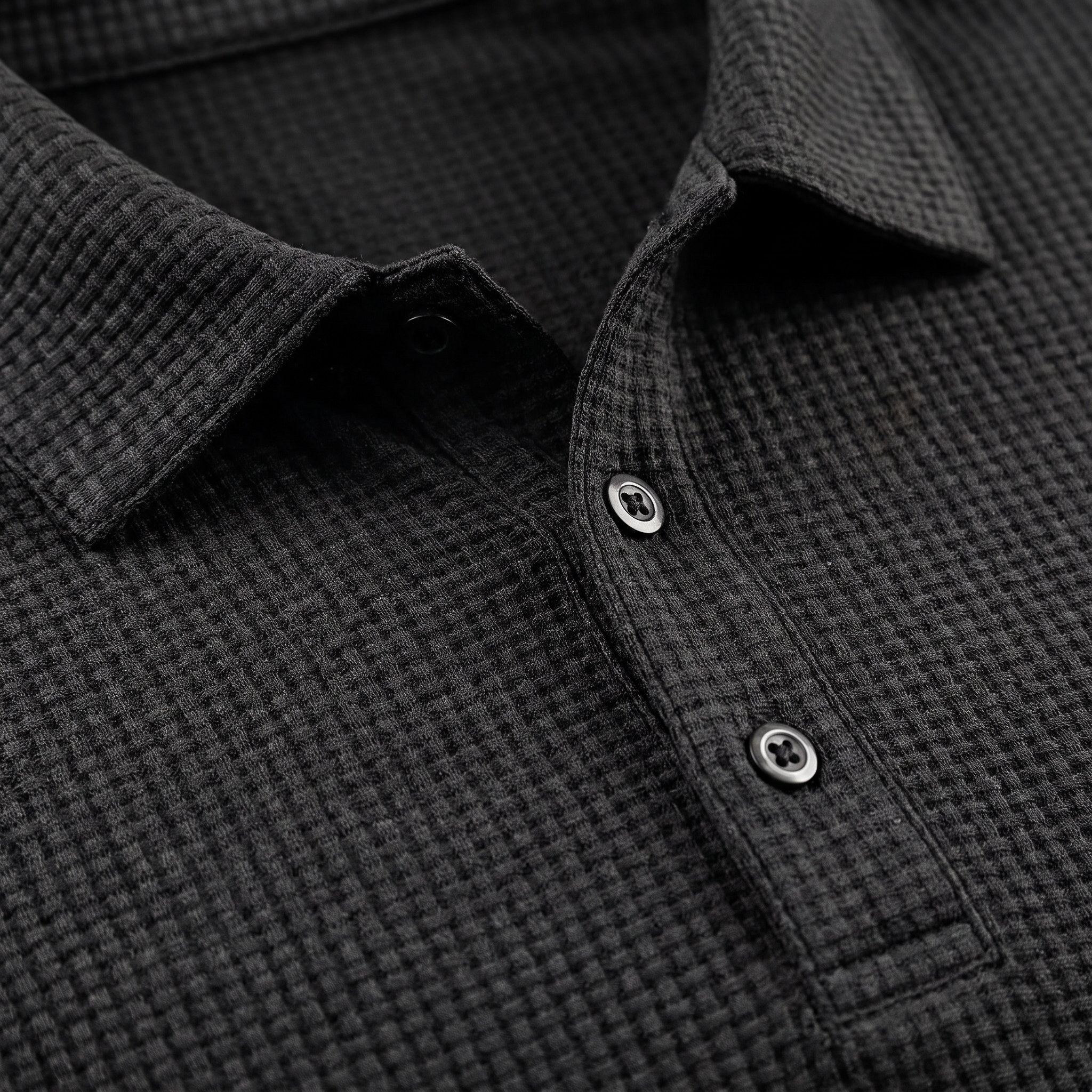 Détail maille gaufrée Kalvona Capri Polo