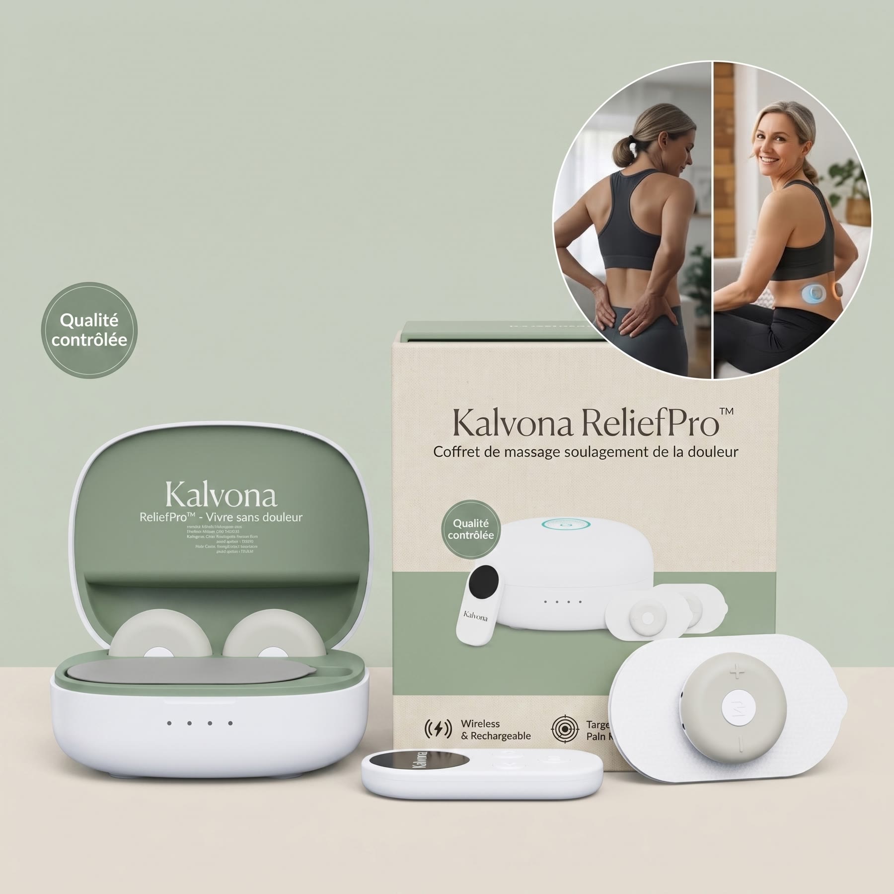 Kalvona ReliefPro coffret complet avec pads et télécommande