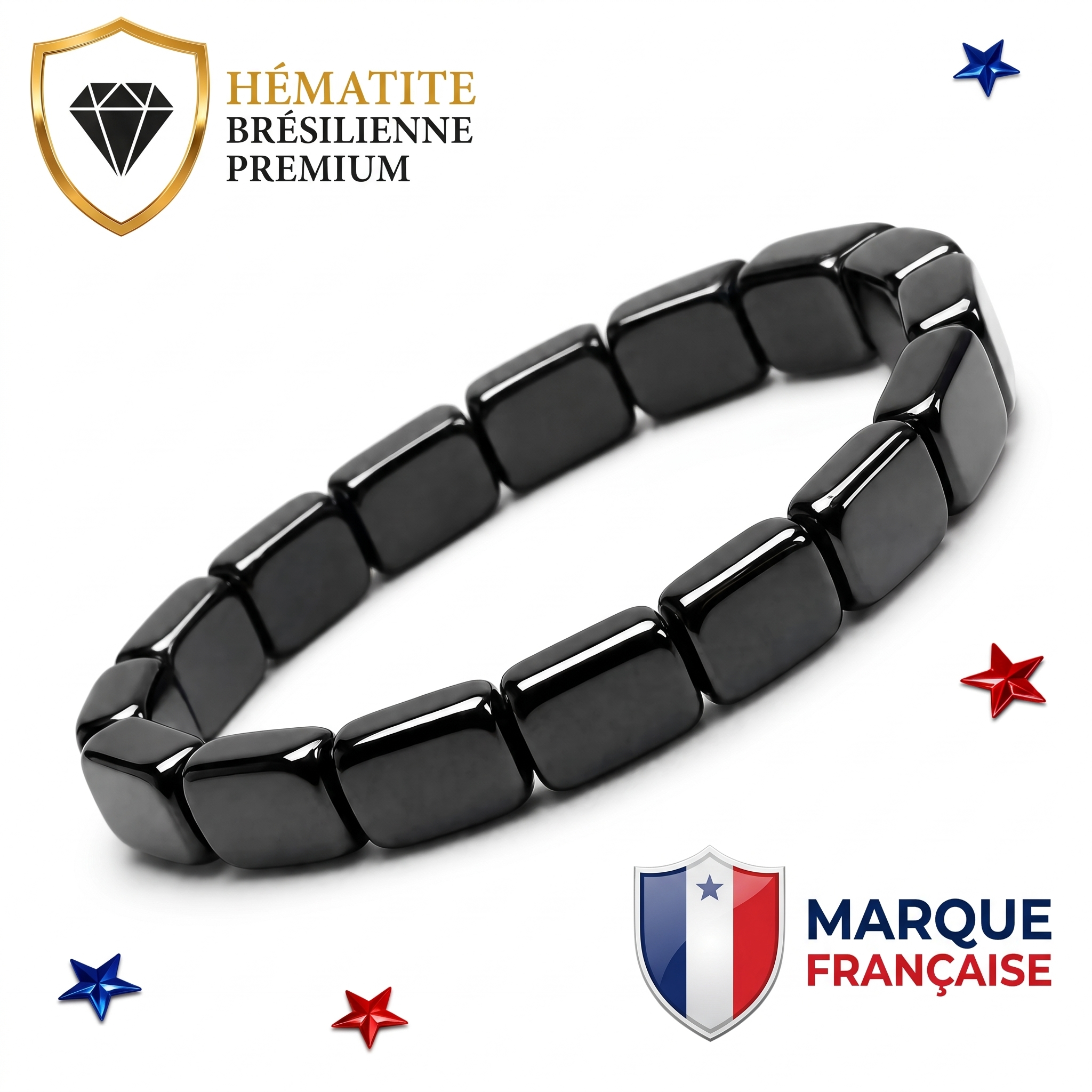 Bracelet hématite brésilienne Kalvona — marque française