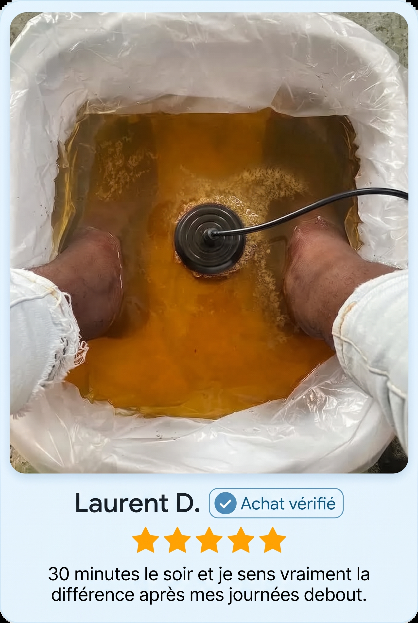 Laurent D. — Achat vérifié Kalvona Bain de Pieds Ionique