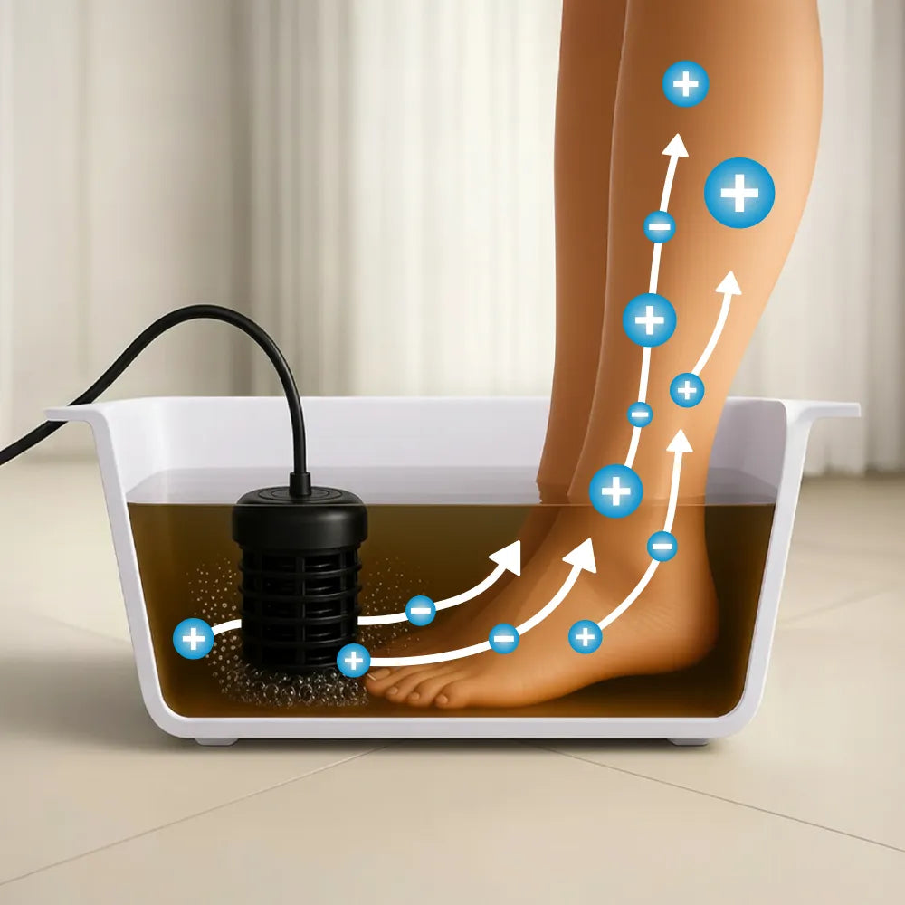 Schéma ionisation bain de pieds